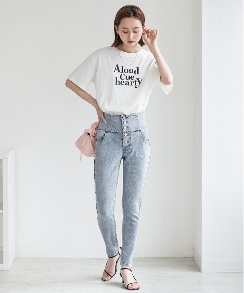 ad thie（アドティエ）の「ストレート ハイウエストスキニーパンツ（デニムパンツ・レディース・ダークブルー/ライトインディゴブルー/スカイブルー・LARGE/MEDIUM/SMALL）」の19枚目の写真