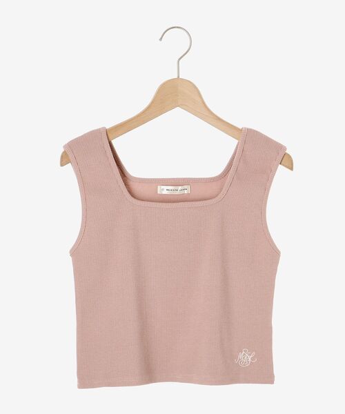 MAJESTIC LEGON(マジェスティックレゴン)の「スクエアネックタンクトップ(タンクトップ・レディース・オフホワイト/ピンク/グリーン/ブラック・MEDIUM)」の7枚目の写真