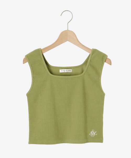 MAJESTIC LEGON(マジェスティックレゴン)の「スクエアネックタンクトップ(タンクトップ・レディース・オフホワイト/ピンク/グリーン/ブラック・MEDIUM)」の12枚目の写真