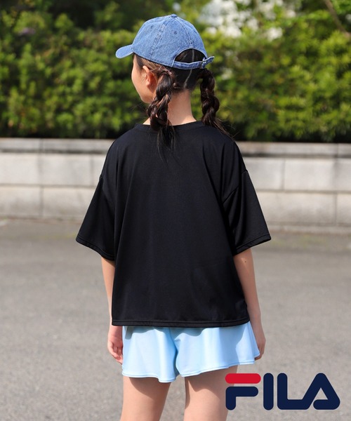 ロカウェア　９０’sユニフォームセットアップ タオル生地 UVカット率90％FILAロゴ入り水着セット（水着）｜antiqua
