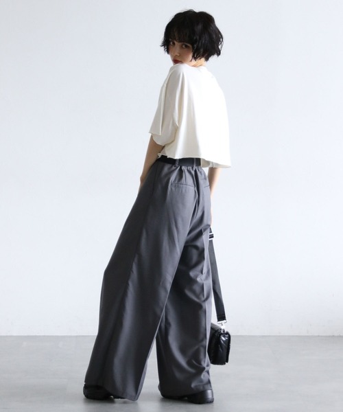 PAGEBOY（ページボーイ）の「ショートロックT（Tシャツ/カットソー・レディース・チャコールグレー/オレンジ系その他/オフホワイト・FREE）」の8枚目の写真