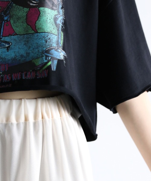 PAGEBOY（ページボーイ）の「ショートロックT（Tシャツ/カットソー・レディース・チャコールグレー/オレンジ系その他/オフホワイト・FREE）」の20枚目の写真