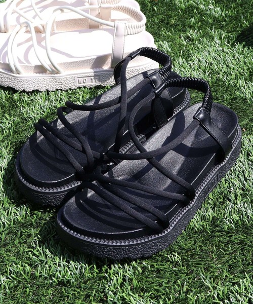 AAA+（サンエープラス）の「AAA+Feminine / コンフォートサンダル　華奢ストラップサンダル（サンダル・レディース・ブラック系1/アイボリー系3/アイボリー系1/アイボリー系2/ブラック系3/ブラック系2・LL/S/M/L）」の2枚目の写真