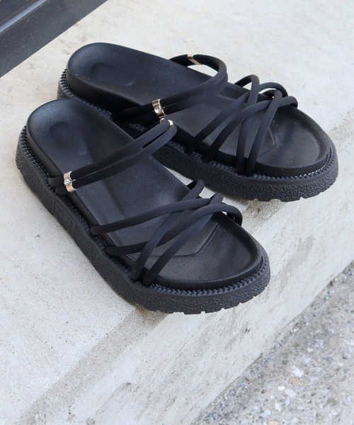 AAA+（サンエープラス）の「AAA+Feminine / コンフォートサンダル　華奢ストラップサンダル（サンダル・レディース・ブラック系1/アイボリー系3/アイボリー系1/アイボリー系2/ブラック系3/ブラック系2・LL/S/M/L）」の3枚目の写真