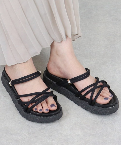 AAA+（サンエープラス）の「AAA+Feminine / コンフォートサンダル　華奢ストラップサンダル（サンダル・レディース・ブラック系1/アイボリー系3/アイボリー系1/アイボリー系2/ブラック系3/ブラック系2・LL/S/M/L）」の8枚目の写真