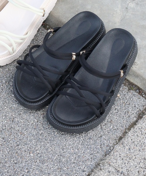 AAA+（サンエープラス）の「AAA+Feminine / コンフォートサンダル　華奢ストラップサンダル（サンダル・レディース・ブラック系1/アイボリー系3/アイボリー系1/アイボリー系2/ブラック系3/ブラック系2・LL/S/M/L）」の14枚目の写真