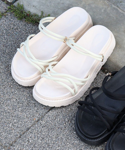 AAA+（サンエープラス）の「AAA+Feminine / コンフォートサンダル　華奢ストラップサンダル（サンダル・レディース・ブラック系1/アイボリー系3/アイボリー系1/アイボリー系2/ブラック系3/ブラック系2・LL/S/M/L）」の15枚目の写真