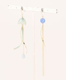 【倭物やカヤ】涼くらげアシンメトリーピアス
