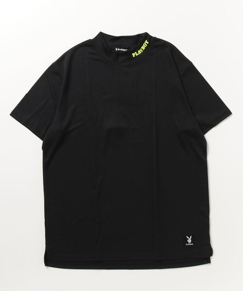 PLAYBOY（プレイボーイ）の「PLAYBOY 吸汗速乾ハイネック半袖Tシャツ（Tシャツ/カットソー・メンズ・イエロー/オレンジ/ブラック系/イエロー系/ブラック/グレー・XL/L/M）」の21枚目の写真