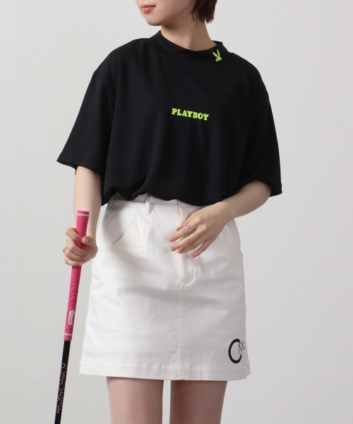 PLAYBOY（プレイボーイ）の「PLAYBOY 吸汗速乾ハイネック半袖Tシャツ（Tシャツ/カットソー・メンズ・イエロー/オレンジ/ブラック系/イエロー系/ブラック/グレー・XL/L/M）」の14枚目の写真