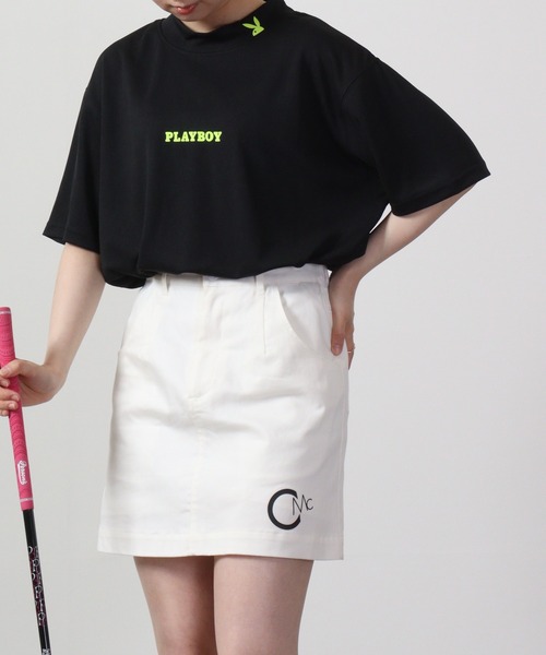 PLAYBOY（プレイボーイ）の「PLAYBOY 吸汗速乾ハイネック半袖Tシャツ（Tシャツ/カットソー・メンズ・イエロー/オレンジ/ブラック系/イエロー系/ブラック/グレー・XL/L/M）」の16枚目の写真