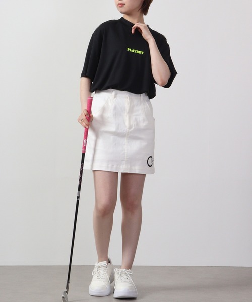 PLAYBOY（プレイボーイ）の「PLAYBOY 吸汗速乾ハイネック半袖Tシャツ（Tシャツ/カットソー・メンズ・イエロー/オレンジ/ブラック系/イエロー系/ブラック/グレー・XL/L/M）」の20枚目の写真