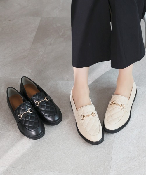 VIVIAN（ヴィヴィアン）の「キルティングビット付きローファー（ローファー・レディース・ブラック/アイボリー・S/M/L/LL）」の5枚目の写真