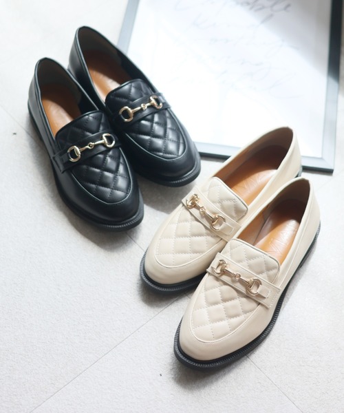 VIVIAN（ヴィヴィアン）の「キルティングビット付きローファー（ローファー・レディース・ブラック/アイボリー・S/M/L/LL）」の4枚目の写真