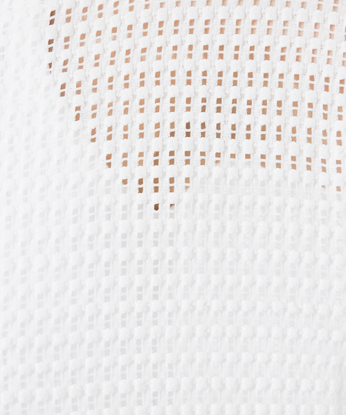 abahouse mavie（アバハウスマヴィ）の「【シアートップス】メッシュ半袖プルオーバー（Tシャツ/カットソー・レディース・ライム/ホワイト/ブラック/ブラウン・フリー）」の9枚目の写真