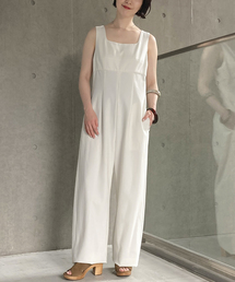 23SS IENA maisonコンパクトツイルサロペット 36 黒 レディース IENA サロペット オーバーオール ツイルサロペット レディース