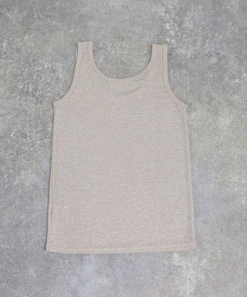 fredy emue（フレディエミュ）の「ラメタンクトップ（Tシャツ/カットソー・レディース・ブラック/シルバー/ベージュ・38）」の5枚目の写真