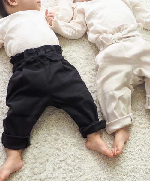 MAKE YOUR DAY（メイクユアデイ）の「ぐいんぐいんのストレッチリボンパンツ■80～140cm（その他パンツ・キッズ・ブラック/アイボリー/ブラウン/カーキ・90/100/120/130/140/110/80）」の19枚目の写真