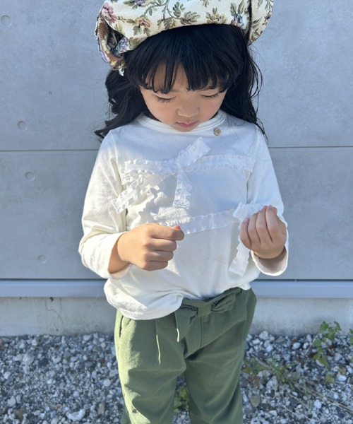 MAKE YOUR DAY（メイクユアデイ）の「ぐいんぐいんのストレッチリボンパンツ■80～140cm（その他パンツ・キッズ・ブラック/アイボリー/ブラウン/カーキ・90/100/120/130/140/110/80）」の20枚目の写真