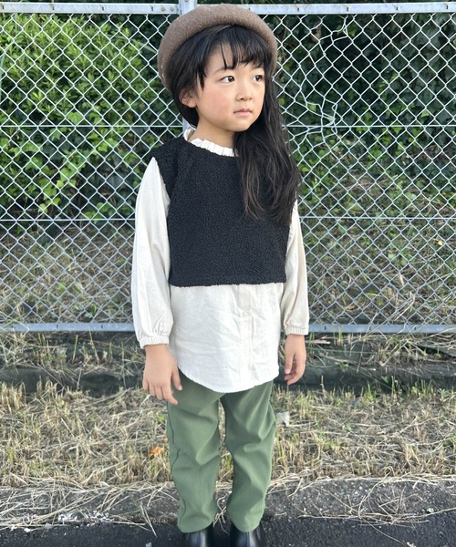 MAKE YOUR DAY（メイクユアデイ）の「ぐいんぐいんのストレッチリボンパンツ■80～140cm（その他パンツ・キッズ・ブラック/アイボリー/ブラウン/カーキ・90/100/120/130/140/110/80）」の22枚目の写真