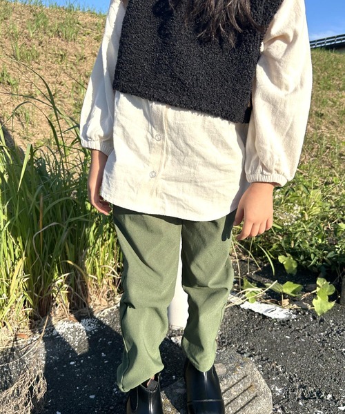 MAKE YOUR DAY（メイクユアデイ）の「ぐいんぐいんのストレッチリボンパンツ■80～140cm（その他パンツ・キッズ・ブラック/アイボリー/ブラウン/カーキ・90/100/120/130/140/110/80）」の21枚目の写真