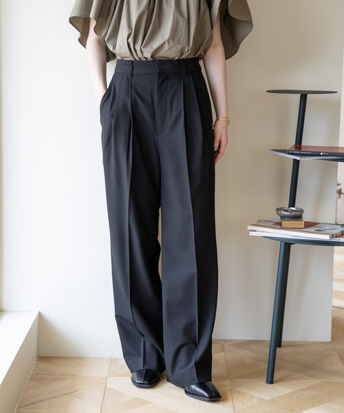 LOWRYS FARM（ローリーズファーム）の「ＴＲスタイルＵＰワイドパンツ　 965188（その他パンツ・レディース・ブラック/グレー/ブルー/アイボリー/ブラック系その他・SMALL/MEDIUM/LARGE）」の3枚目の写真