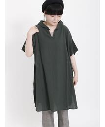 Samansa Mos2 | 【クールコットン】柄アソートスキッパーチュニック(チュニック)