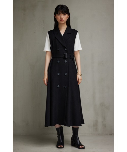 AZUL by moussy（アズールバイマウジー）の「トレンチジレワンピース（ワンピース・レディース・ブラック/カーキ/グレー系その他/ベージュ・SMALL/MEDIUM）」の8枚目の写真