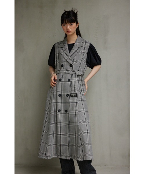 AZUL by moussy（アズールバイマウジー）の「トレンチジレワンピース（ワンピース・レディース・ブラック/カーキ/グレー系その他/ベージュ・SMALL/MEDIUM）」の15枚目の写真