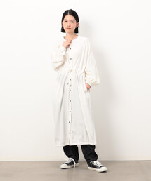 コットンネル シャツワンピース