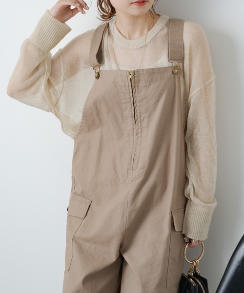 PUAL CE CIN（ピュアルセシン）の「シアーモヘアクロップドニットプルオーバー（ニット/セーター・レディース・ブラウン/ブラック/ベージュ・FREE）」の11枚目の写真