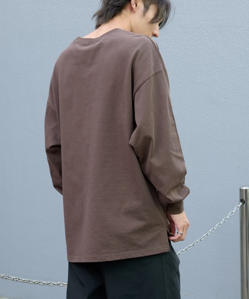 COLONY 2139(コロニートゥーワンスリーナイン)の「天竺ポケ付き長袖Tシャツ(Tシャツ/カットソー・メンズ・グレー/ブラウン/ネイビー/オフホワイト・LARGE/SMALL/MEDIUM)」の3枚目の写真