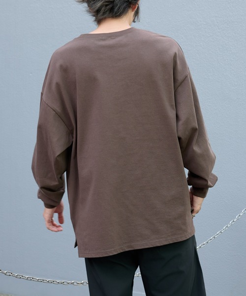 COLONY 2139(コロニートゥーワンスリーナイン)の「天竺ポケ付き長袖Tシャツ(Tシャツ/カットソー・メンズ・グレー/ブラウン/ネイビー/オフホワイト・LARGE/SMALL/MEDIUM)」の19枚目の写真