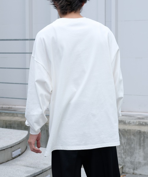 COLONY 2139(コロニートゥーワンスリーナイン)の「天竺ポケ付き長袖Tシャツ(Tシャツ/カットソー・メンズ・グレー/ブラウン/ネイビー/オフホワイト・LARGE/SMALL/MEDIUM)」の14枚目の写真