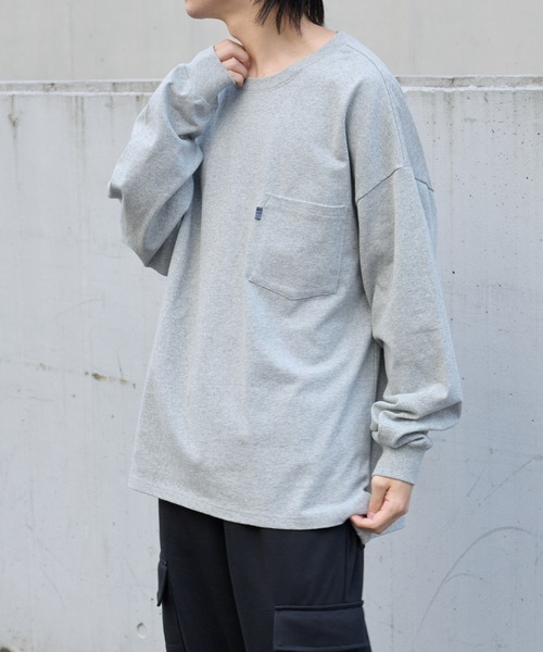 COLONY 2139(コロニートゥーワンスリーナイン)の「天竺ポケ付き長袖Tシャツ(Tシャツ/カットソー・メンズ・グレー/ブラウン/ネイビー/オフホワイト・LARGE/SMALL/MEDIUM)」の9枚目の写真
