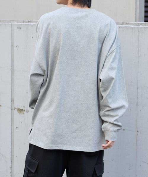 COLONY 2139(コロニートゥーワンスリーナイン)の「天竺ポケ付き長袖Tシャツ(Tシャツ/カットソー・メンズ・グレー/ブラウン/ネイビー/オフホワイト・LARGE/SMALL/MEDIUM)」の11枚目の写真