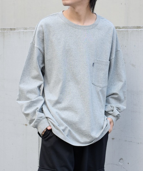 COLONY 2139(コロニートゥーワンスリーナイン)の「天竺ポケ付き長袖Tシャツ(Tシャツ/カットソー・メンズ・グレー/ブラウン/ネイビー/オフホワイト・LARGE/SMALL/MEDIUM)」の12枚目の写真