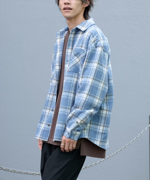 COLONY 2139(コロニートゥーワンスリーナイン)の「天竺ポケ付き長袖Tシャツ(Tシャツ/カットソー・メンズ・グレー/ブラウン/ネイビー/オフホワイト・LARGE/SMALL/MEDIUM)」の21枚目の写真