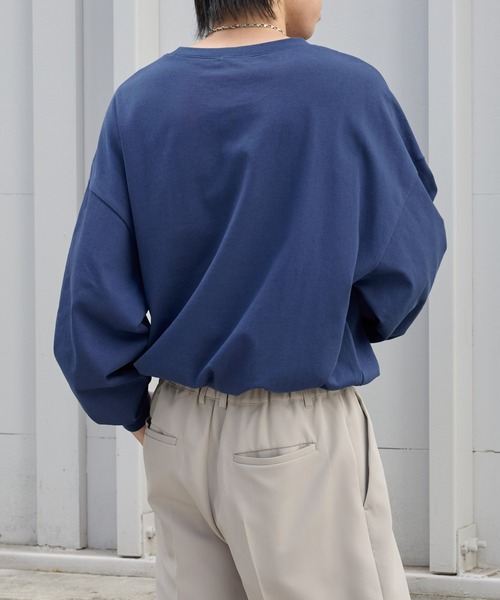 COLONY 2139(コロニートゥーワンスリーナイン)の「天竺ポケ付き長袖Tシャツ(Tシャツ/カットソー・メンズ・グレー/ブラウン/ネイビー/オフホワイト・LARGE/SMALL/MEDIUM)」の7枚目の写真