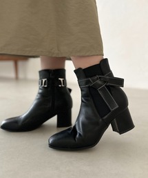 apres jour clair | 【apres jour clair】2WAYリボンショートブーツ【ZOZOTOWN限定アイテム】(ブーツ)
