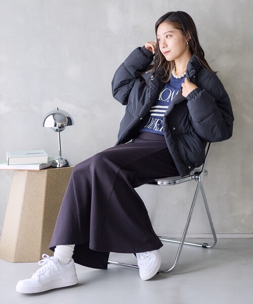 PUBLUX(パブリュクス)の「ショート丈中綿アウター 限定展開(ブルゾン・レディース・ブルーグリーン/ブラック/オフホワイト・フリ-)」の7枚目の写真
