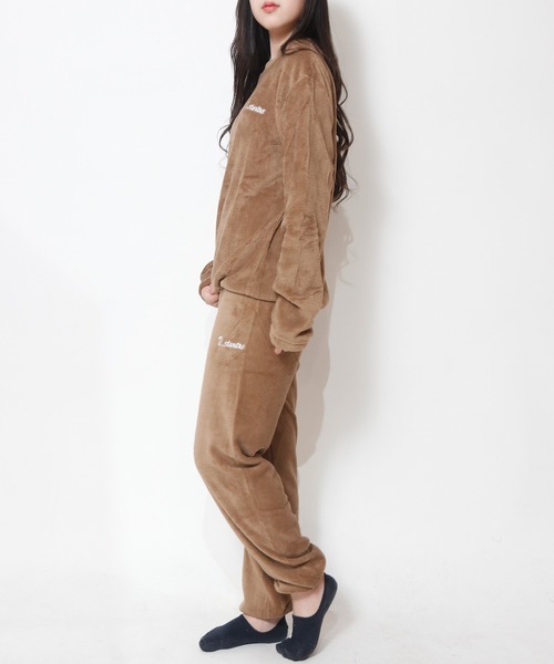 NinaetLina（ニナエリナ）の「ボアセットアップパジャマ（ルームウェア/パジャマ・レディース・グレー/ブラウン/ブルー/ピンク/レッド・FREE）」の13枚目の写真