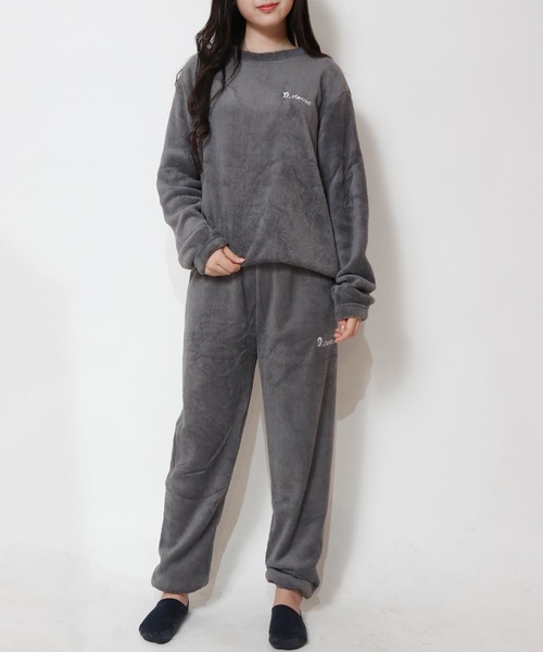 NinaetLina（ニナエリナ）の「ボアセットアップパジャマ（ルームウェア/パジャマ・レディース・グレー/ブラウン/ブルー/ピンク/レッド・FREE）」の16枚目の写真