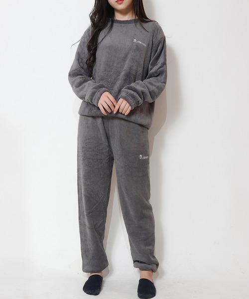 NinaetLina（ニナエリナ）の「ボアセットアップパジャマ（ルームウェア/パジャマ・レディース・グレー/ブラウン/ブルー/ピンク/レッド・FREE）」の18枚目の写真