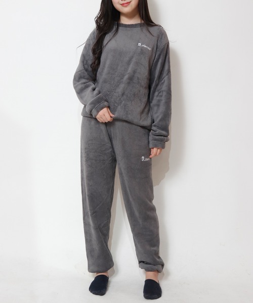 NinaetLina（ニナエリナ）の「ボアセットアップパジャマ（ルームウェア/パジャマ・レディース・グレー/ブラウン/ブルー/ピンク/レッド・FREE）」の19枚目の写真