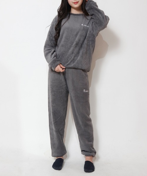 NinaetLina（ニナエリナ）の「ボアセットアップパジャマ（ルームウェア/パジャマ・レディース・グレー/ブラウン/ブルー/ピンク/レッド・FREE）」の20枚目の写真