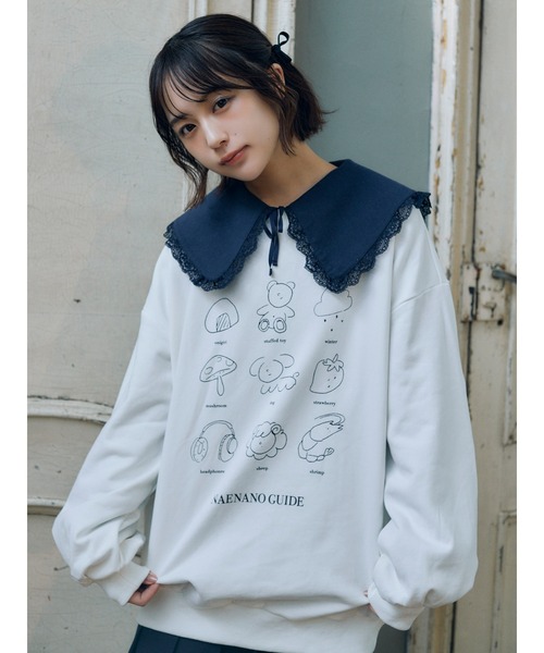 merry jenny（メリージェニー）の「NAENANO GUIDEスウェット（スウェット・レディース・グリーン/オフホワイト・FREE）」の20枚目の写真