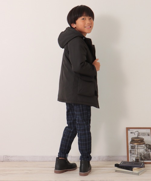 ikka(イッカ)の「裏キルト中綿アーバンコート(120~160cm)(モッズコート・キッズ・ブラック/カーキオリーブ・120/130/140/150/160)」の21枚目の写真