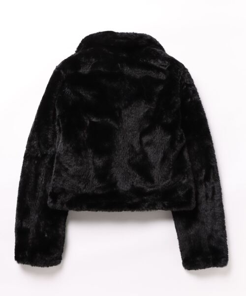 CECIL McBEE(セシルマクビー)の「エコファーライダースジャケット(ライダースジャケット・レディース・ピンク/グレー/ブラック/モカ/アイボリー・MEDIUM)」の6枚目の写真