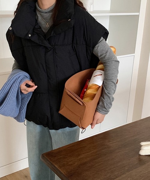 セール】ドロップショルダーオーバーエコダウンベスト（ダウンベスト